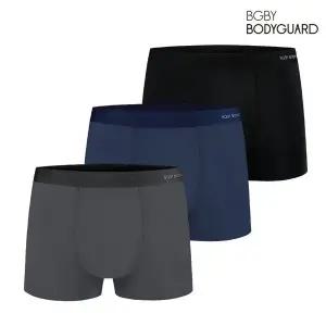 보디가드 남성 80수 프리미엄 면스판 퓨징 드로즈 사각팬티 3매입 P14