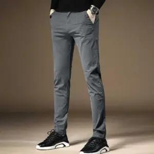 남성융털바지 남성 면바지 허리밴딩 캐주얼 일자핏 팬츠 데이트룩