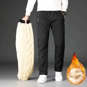 여성 양털 야외 기모 남성 활동 겨울 바지 안감