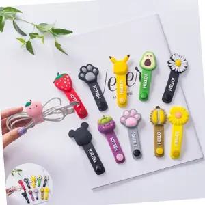 케이블정리밴드 캐릭터 실리콘 케이블타이 밴드 충전기 컴퓨터 선정리