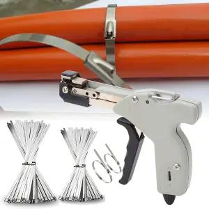 100Pcs 304 스테인레스 스틸 케이블 4.6mm 와이어 건 고정 스트랩 절단 도구 펜치 자동 우편 커터 장력