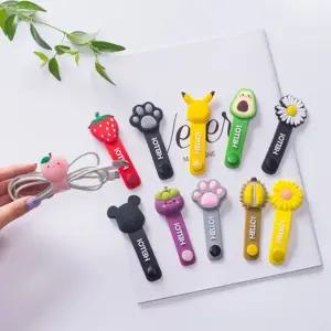 캐릭터 실리콘 케이블타이 밴드 충전기 컴퓨터 선정리