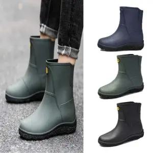 레인부츠 남자 짧은 단목 장화 작업화 고무 첼시부츠
