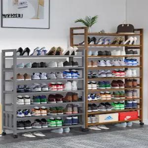 대형 신발장 공부방 이동식 정리 현관길이 진열대