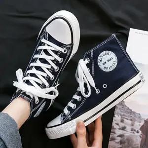 남여공용 캐주얼 캔버스화 끈 하이탑 스니커즈화 단화 nsK4+4LNx