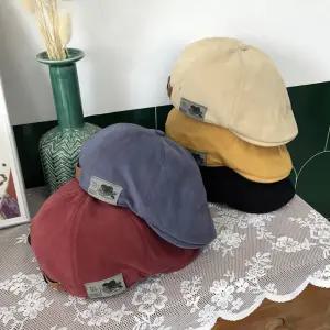 남녀 솔리드 헌팅캡 바리스타 카페모자 빈티지헌팅캡 OPM5+4roY