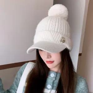 골프 등산 여자 D 이니셜 방한 니트 방울 모자 sNY7+8LWJ