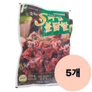 원앙에프엔비 순한 S라인 뼈없는 불닭발 230g, 5개