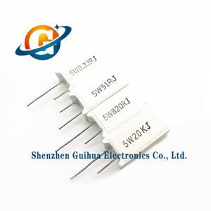 10개 RX27 수직 시멘트 저항기 5W 1R 5 15 20 50 200R 330 470 680 옴 1K