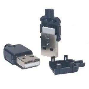 4핀 usb 커넥터 데이터 젠더 케이블 4핀 usb 잭 충전 수리용 충전잭 라인 교체 단자 연장 수리 전원