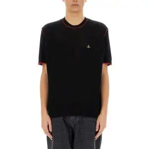 [비비안웨스트우드] 알렉스 티셔츠 울 캐시미어 반팔 니트 135800768