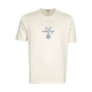[비비안웨스트우드] CP컴퍼니 자수 반팔 티셔츠 남성 화이트 142183903
