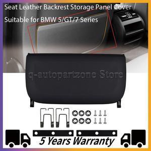 BMW 카시트 백 패널 가죽 등받이 보관 포켓 커버, 블랙 및 베이지, 5 7 GT 시리즈 F10 F11 F18 F01 F02 F07