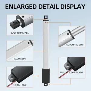 스타트모터 미니 리니어 액추에이터 소형 마이크로 6V12V24VDC 전기 리프팅 스트로크 길이 300mm