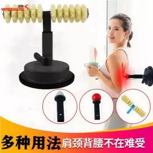 벽부착 지압봉 승모근 어깨 지압 허리 안마기 마사지 레드