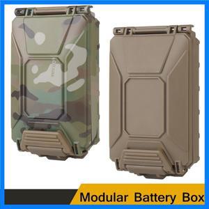 이동식 인서트가 있는 모듈식 배터리 보관 케이스, 방수 MOLLE 견고한 정리함 거치대, CR123 18650 18350 A