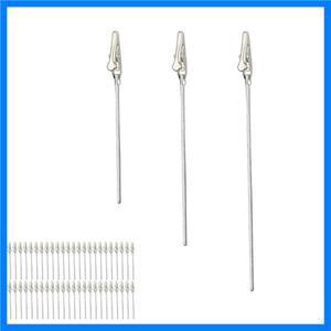 로트 50pcs DIY 공예 금속 악어 와이어 메모 사진 클립 홀더, 클레이 & 케이크 클램프 액세서리, 4 