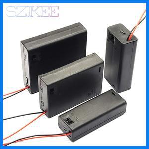 AA 배터리 상자 홀더 보관 케이스(스위치 포함) 케이블 1/2/3/4 슬롯 1.5V/3V/4.5V/6V