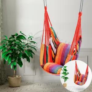 종합몰 캔버스 해먹의자 무지개 어린이해먹그네 가정용어린이그네
