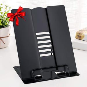 대형 책상 책꽂이 금속 독서 휴식 조절 가능한 문서 요리책꽂이 휴대용 레시피 교재 음악책 생일 선물 3,4,5,6,7,8,9,10세 이상 남학생(블랙)