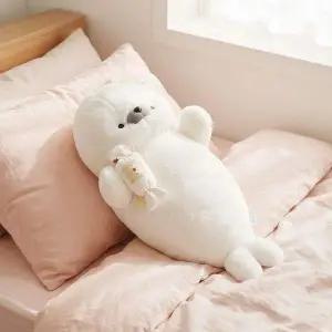[콩심팥심]벨라솜 통통이 하프물범 바디필로우 물개 베개 동물 쿠션 70cm