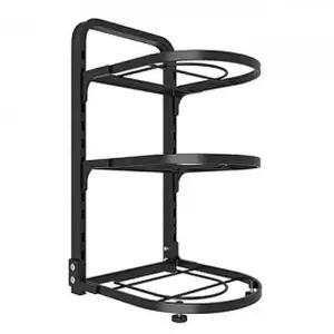 높이조절 정리대 3단 블랙 냄비 후라이팬 씽크대 주방