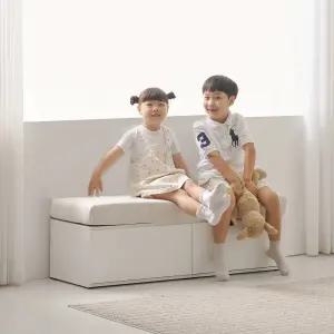 알란스마 패브릭 슬림 2인 수납소파 벤치형