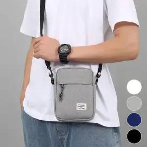 스퀘어 미니 캐주얼 크로스백 남성용 슬링백 스포츠 학생용 보조가방