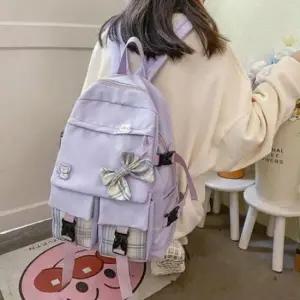 여성용 일상용 백팩 교복 책가방 가방 가벼운 수납