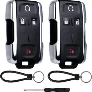 쉐보레 실버라도 콜로라도 GMC 시에라 캐년 2014-2023 키리스 엔트리 리모컨 4 버튼 패드 외부 커버(키체인