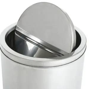 ( )원형 스텐 쓰레기통 10L 1P 원터치 스윙 뚜껑 휴지통