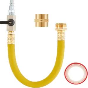 차단 밸브와 1/4인치 산업용 플러그 공기 압축기 및 모터홈 보트 캠핑 여행 트레일러용 정원 호스 커넥터가