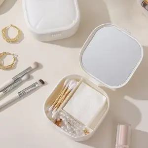 ( )휴대용 미니 소품 다용도 수납 박스 케이스 정리 함 정리함 수납함 플라스틱 거울 보관통
