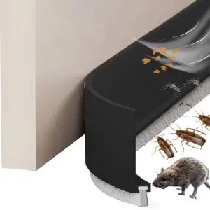 브러시가 있는 도어 드래프트 스토퍼 소음 감소 39인치 고무 스윕 브리즈 블로커 아래 조절 가능 도어용