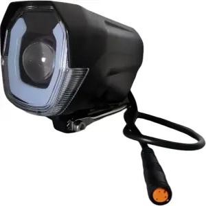 야간 주행을 위한 전기 자전거 LED 헤드라이트 3핀 12V ~ 72V 전면 조명 IP6X 방수 커넥터 출퇴근 및 산악