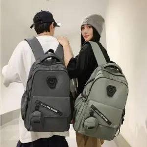 남여공용 입체 G로고 미니파우치 학생 캐주얼 백팩 WFFUH5G
