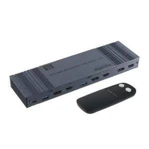 2x2 듀얼 디스플레이 DP HDMI KVM 스위치 USB3.0 선택기KVM 사운드 오디오 HDMI분배기 분배기 양방향