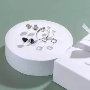 실버 귀걸이 세트 데일리 반지 세트 꽃 패션 은침 WFFSLL6