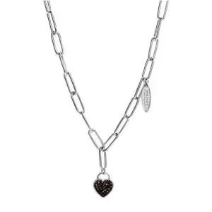 N087 블랙하트 오스트리아 크리스탈 체인목걸이 WFFPVCC