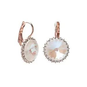 E581그레이디라이트 크리스탈 로즈골드 원터치 귀걸이 WFFPHA5