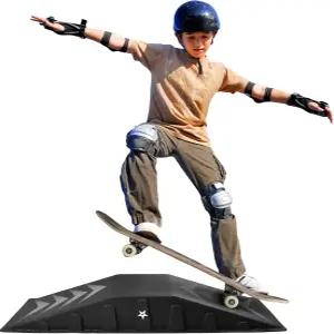 Yes4All 일체형 스케이트보드 램프 자전거 스케이트 - 초보자를 위한 디자인 내구성 안전성 용량 220Lbs