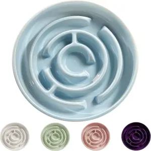 세라믹 슬로우 피더 개 볼 중소형 품종용 애완동물 1.5컵 퍼즐 사료 접시 걸핑 방지 블롯 질식