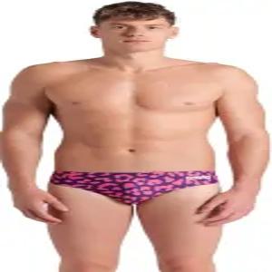 아레나 남성 퍼포먼스 레오파드 스킨 한정판 프린트 수영 브