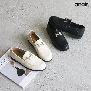 [아나이스] 메탈 클래식 여성로퍼 2cm_26S124