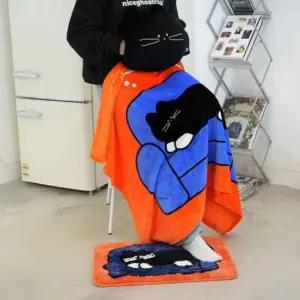 ( )귀여운 판촉물 레져 부드러운 담요 극세사 핑크풋 학생 소파냥냥 캠핑 모포 따뜻한