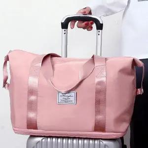 여행용 보스턴백 캐리어결합 접이식 확장형 대용량 보조가방