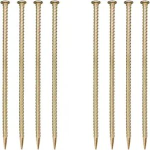 16인치 철근 말뚝 8팩 금속 지지대 1/2인치 직경 아연 도금 강판 앵커 중장비 플랜트 정원 속도 범프 휠