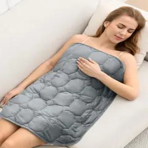 코튼블루 가중 랩 블랭킷 7파운드 아늑한 럭셔리 크리스탈 벨벳 휴식 수면 여행 회색 29인치 x 24인치