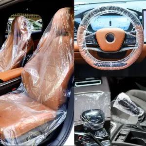 탈루 250개 일회용 카시트 커버 투명 플라스틱 보호기에는 휠 기어 셀렉터 및 오토 트럭 버스 액세서리용