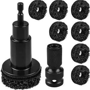 ImeanTop 휠 허브 청소 도구 키트 재포장 키트에는 7개의 패드가 포함되어 있으며 파워 드릴과 1/2인치